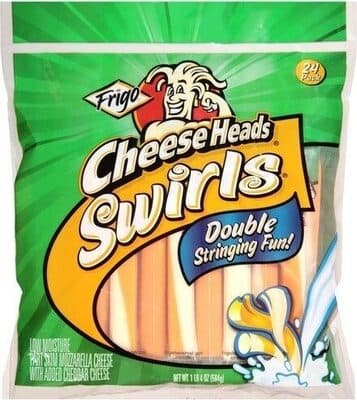 Mozzarella Low Moisture Part Skim Swirls Cheese With Added Cheddar