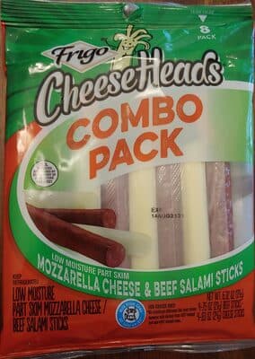 CheeseHeads Combo Mozzarella Cheese & Salami Sticks
