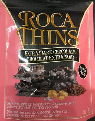 Roca Thins, Dark Chocolate With Toffee And Sea Salt