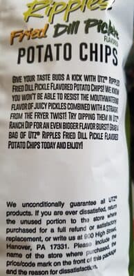 Fried Dill Pickle Flavored Ripples Potato Chips