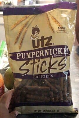 Pumpernickel Flavored Pretzel Sticks
