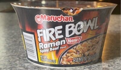 Spicy Beef Fire Bowl Ramen Noodle Soup
