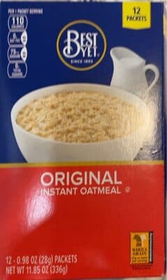 Instant oatmeal