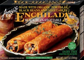 Enchilada With Organic Tortillas, Black Beans And Vegetables