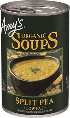 Split Pea Low Fat Organic Soups