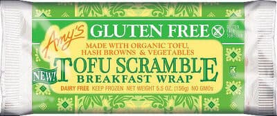 Tofu Scramble Made With Organic Tofu, Hash Browns & Veggies Breakfast Wrap