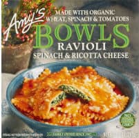 Amy's Bowls Ravioli, Spinach & Ricotta Cheese