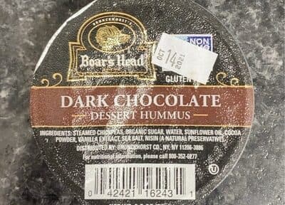 Dark Chocolate Dessert Hummus