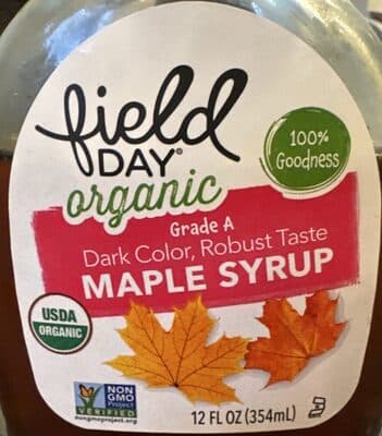 Organic Grade B Maple Syrup