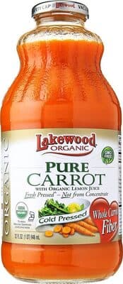 Pure Carrot With Organic Lemon Fresh Pressed Juice