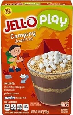 Chocolate Pudding Mix, Graham Crumbs, Jet-Puffed Mallow Bits Camping Dessert Kit