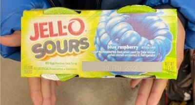 Blue Raspberry Sours Gelatin Snacks
