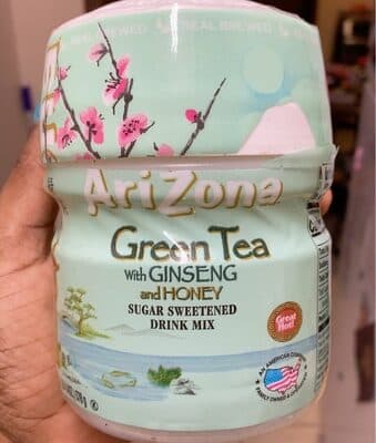 Green Tea With Ginseng And Honey Sugar Sweetened Drink Mix