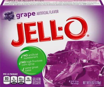 GELATIN DESSERT, GRAPE