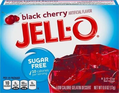 Jell-O Black Cherry Sugar Free Gelatin Dessert Mix