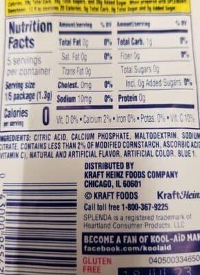 Blue Raspberry Lemonade Caffeine Free Unsweetened Drink Mix