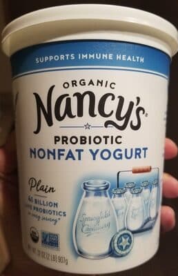 Plain Organic Probiotic Nonfat Yogurt