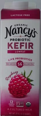 Nancy's Organic Kefir Low Fat Cultured Milk, Raspberry