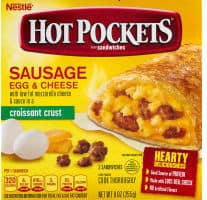 Sausage, Egg & Cheese with Reduced Fat Cheddar Cheese & Sauce in a Croissant Crust Sandwiches