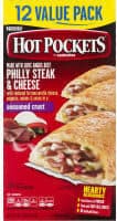 Philly Steak & Cheese with Reduced Fat Mozzarella Cheese, Peppers, Onions & Sauce in a Seasoned Crust Sandwiches