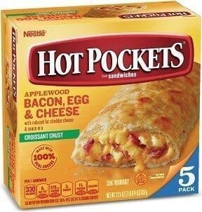 Applewood Bacon, Egg & Cheese with Reduced Fat Cheddar Cheese & Sauce in a Croissant Crust Sandwiches
