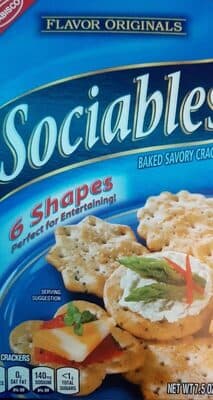 Nabisco Sociables Baked Savory Crackers, Original