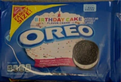 Birthday Cake Flavor Creme Chocolate Sandwich Cookies