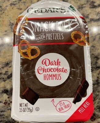 Dark Chocolate Hummus with Pretzels Snack Pack