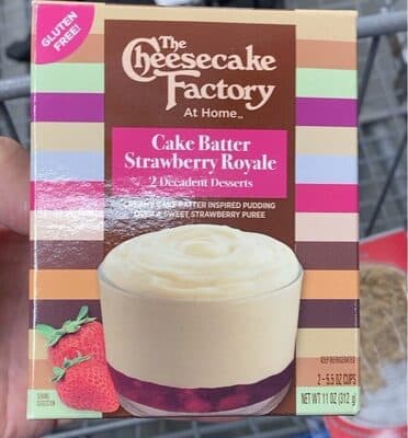 Cake Batter Strawberry Royale Creamy Cake Batter Inspired Pudding Over A Sweet Strawberry Puree Decadent Desserts