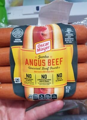 Jumbo Uncured Angus Beef Franks