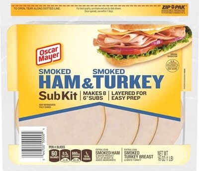Extra Lean Smoked Ham & Turkey Breast & White Turkey Sub Kit