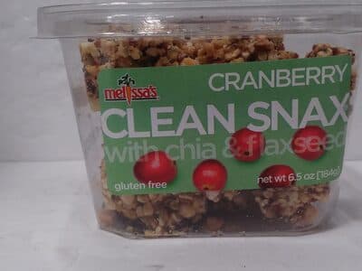 Melissa's Clean Snax with Chia & Flaxseed, Cranberry
