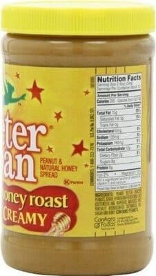Peter Pan, Creamy Peanut & Natural Honey Spread, Honey Roast