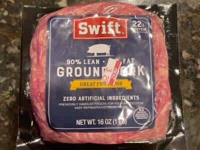 Ground Pork 90% Lean 10% Fat