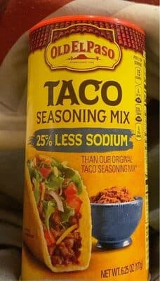 Old El Paso 25% Less Sodium Taco Seasoning Mix