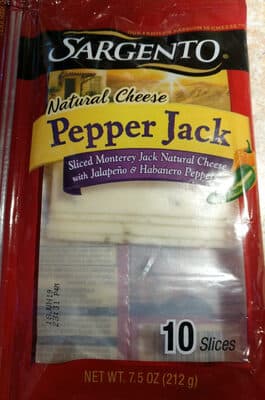Pepper Jack Sliced Monterey Jack Natural Cheese With Jalapeno & Habanero Peppers