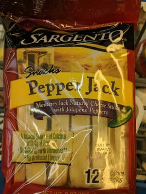 Natural Monterey Jack Cheese Sticks with Jalapeno Peppers Snacks