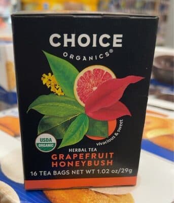 Herbal tea grapefruit honeybush