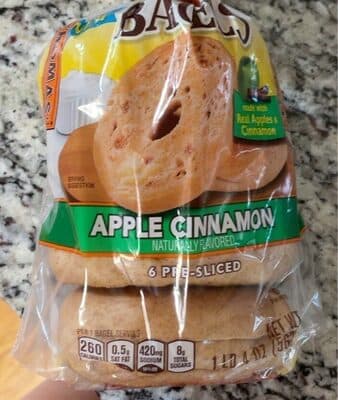 Apple Cinnamon Flavored Pre-Sliced Bagels