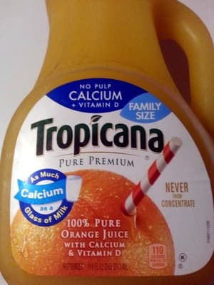 Tropicana Pure Premium No Pulp Calcium + Vitamin D Orange Juice