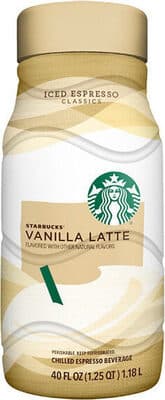 Vanilla Latte Flavored Chilled Iced Espresso Beverage