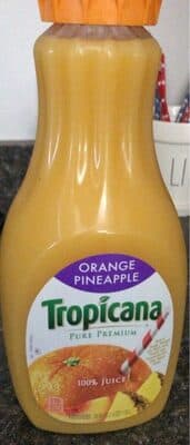 100% Orange Pineapple Blend of Orange, Pineapple and Peach Juices Partially from Concentrate