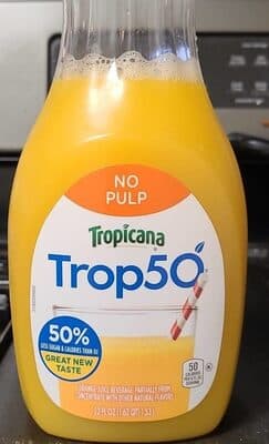 Orange No Pulp Juice Beverage Partially From Concentrate