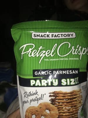 Garlic Parmesan Thin, Crunchy Pretzel Crackers