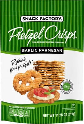 Thin, Crunchy Pretzel Crackers, Garlic Parmesan