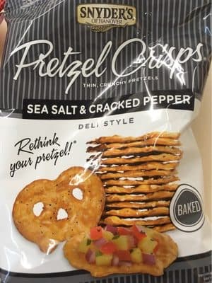 Snyder's Pretzel Crisps Sea Salt & Cracked Pepper