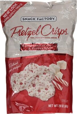 Pretzel Crisps, White Chocolate & Peppermint