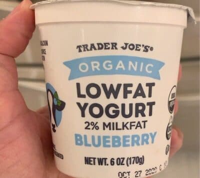 Trader Joe's Organic Lowfat Yogurt, Blueberry
