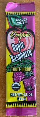 Organic apple raspberry fruit leather