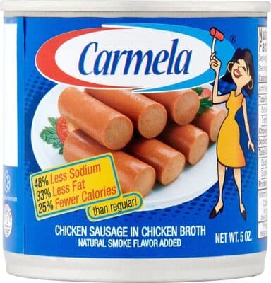Carmela Chicken Sausage in Chicken Broth, Smoke